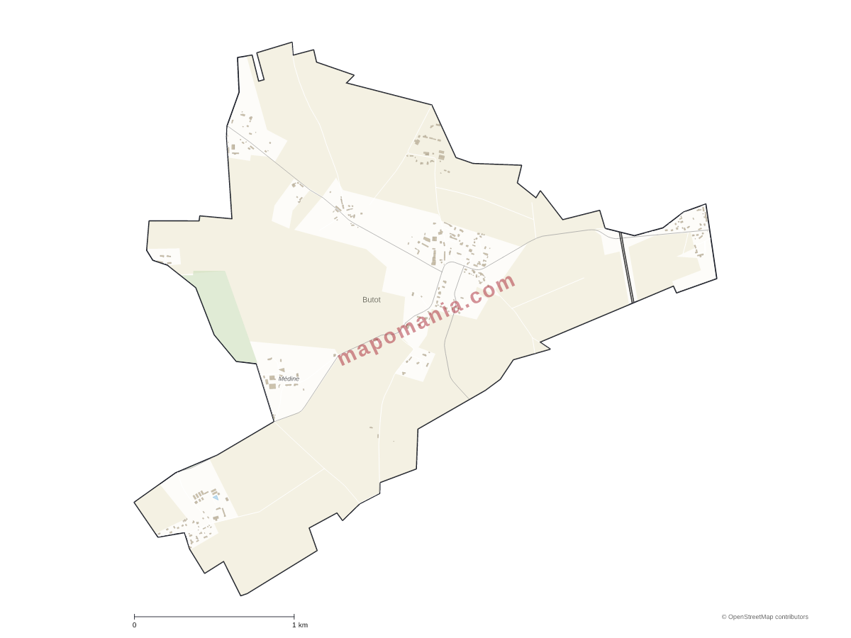 Carte de Butot à personnaliser
