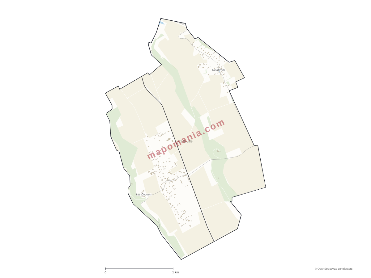 Carte de Cailleville à personnaliser