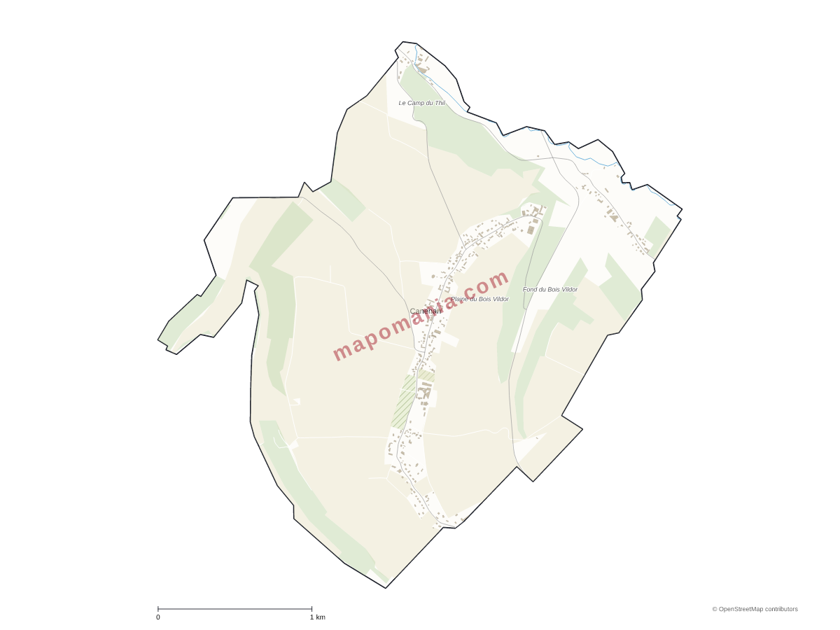 Carte de Canehan à personnaliser