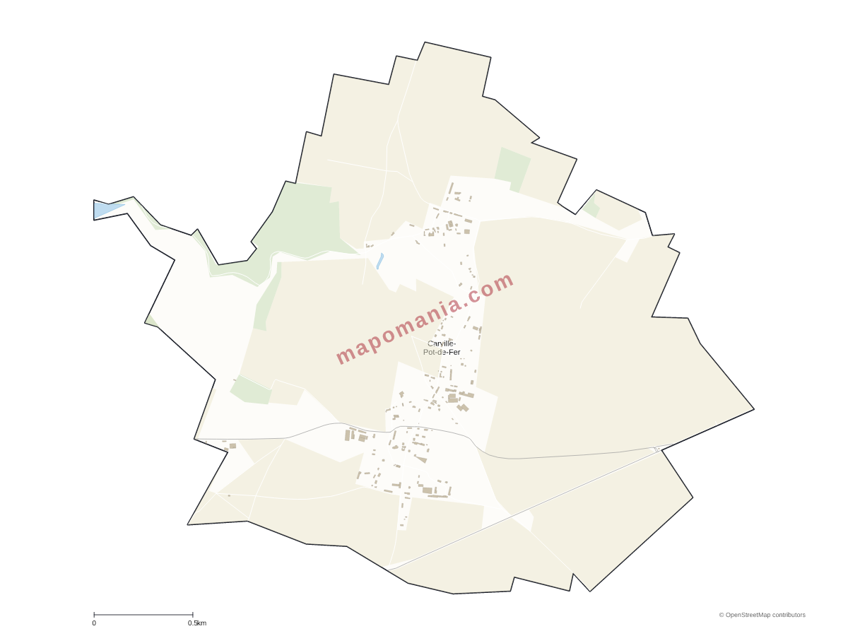 Carte de Carville-Pot-de-Fer à personnaliser