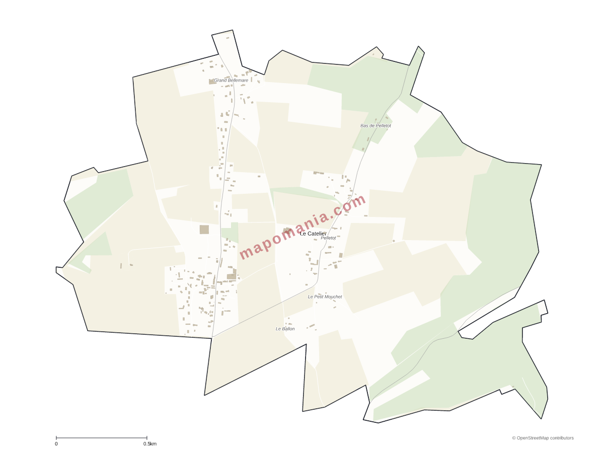 Carte de Le Catelier à personnaliser