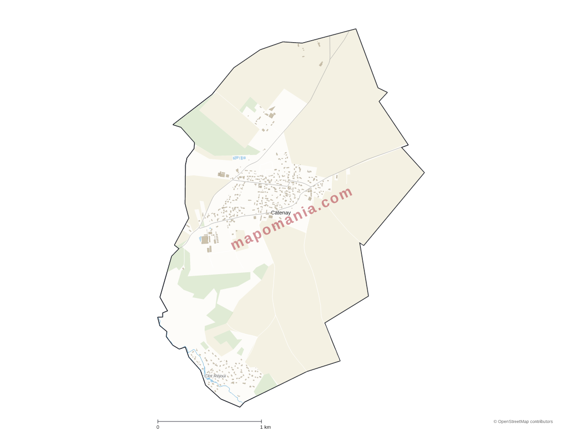 Carte de Catenay à personnaliser
