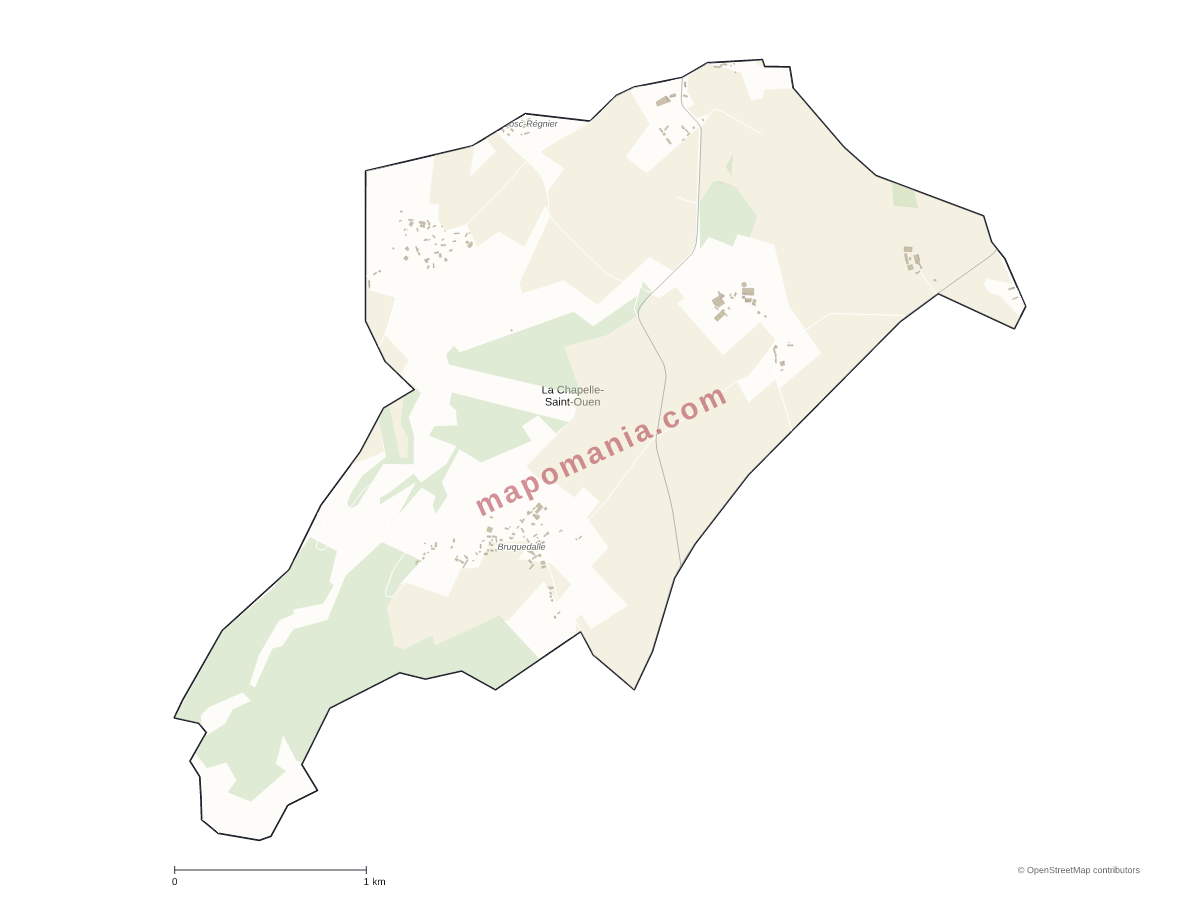 Carte de La Chapelle-Saint-Ouen à personnaliser