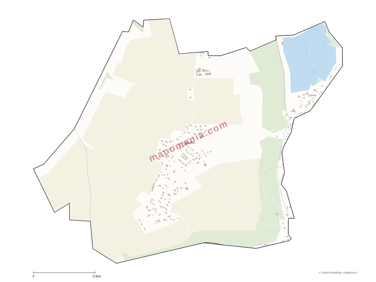 Carte de Clasville à personnaliser