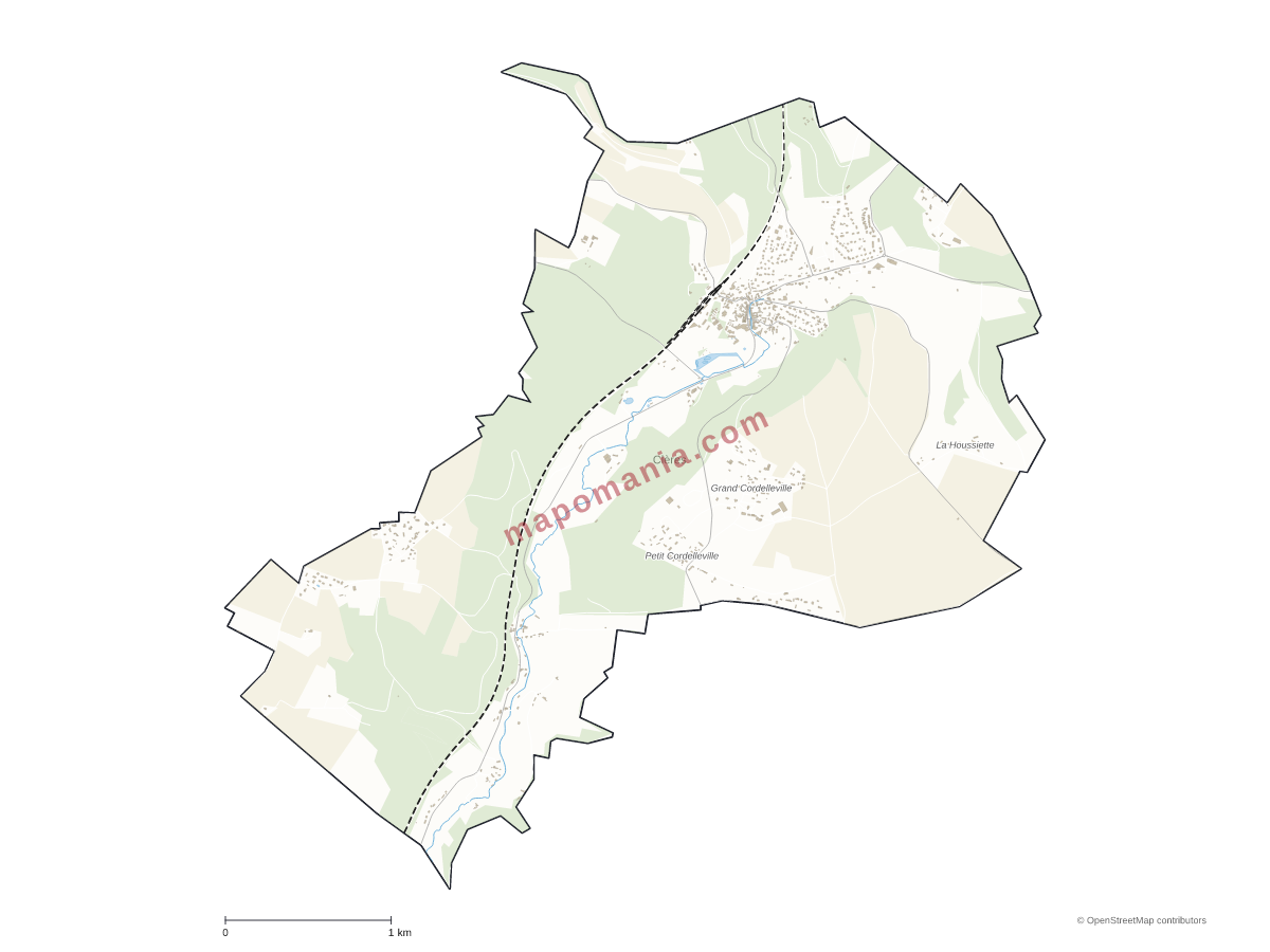 Carte de Clères à personnaliser