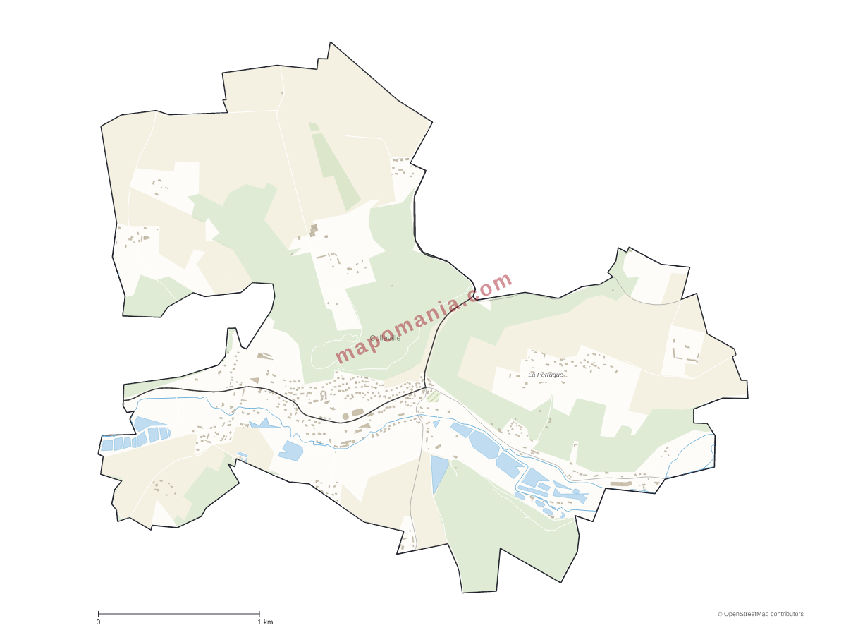 Carte de Colleville à personnaliser