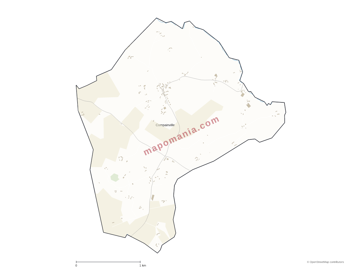 Carte de Compainville à personnaliser
