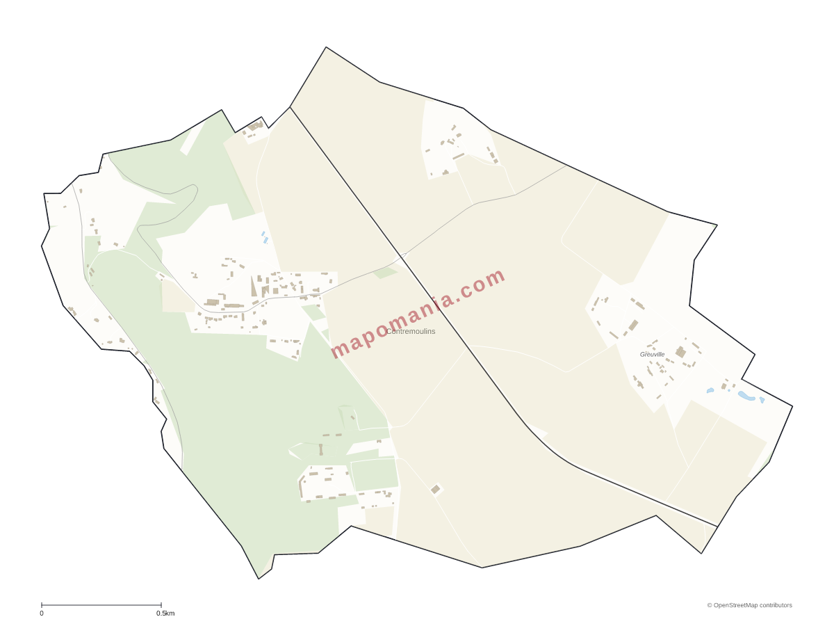 Carte de Contremoulins à personnaliser