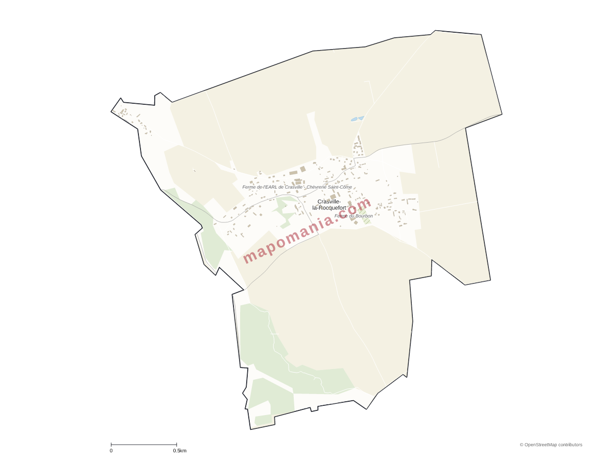 Carte de Crasville-la-Rocquefort à personnaliser