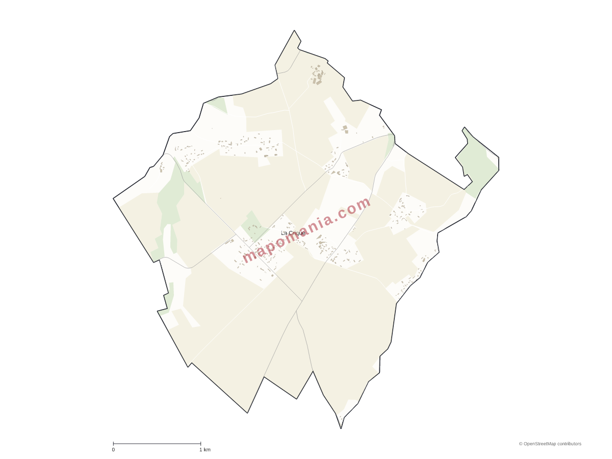 Carte de La Crique à personnaliser