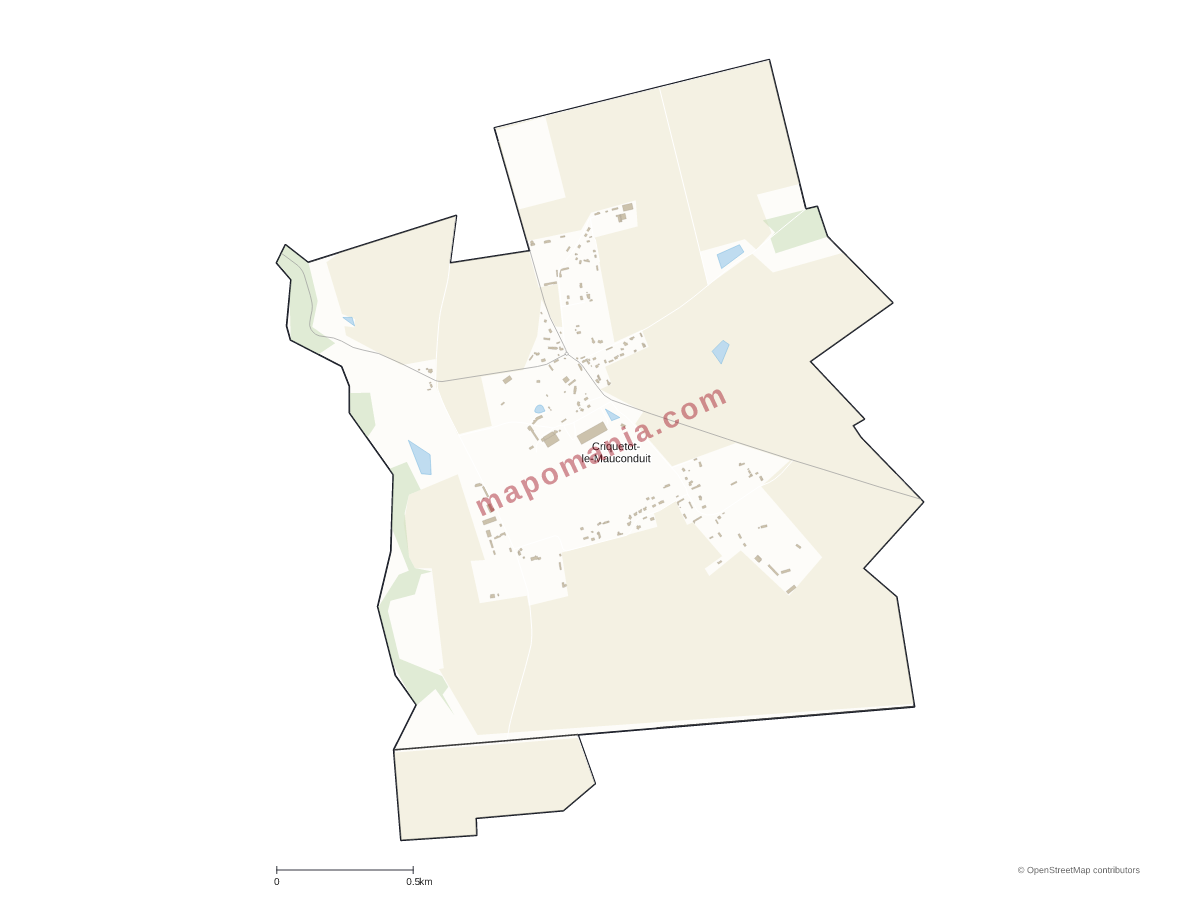 Carte de Criquetot-le-Mauconduit à personnaliser