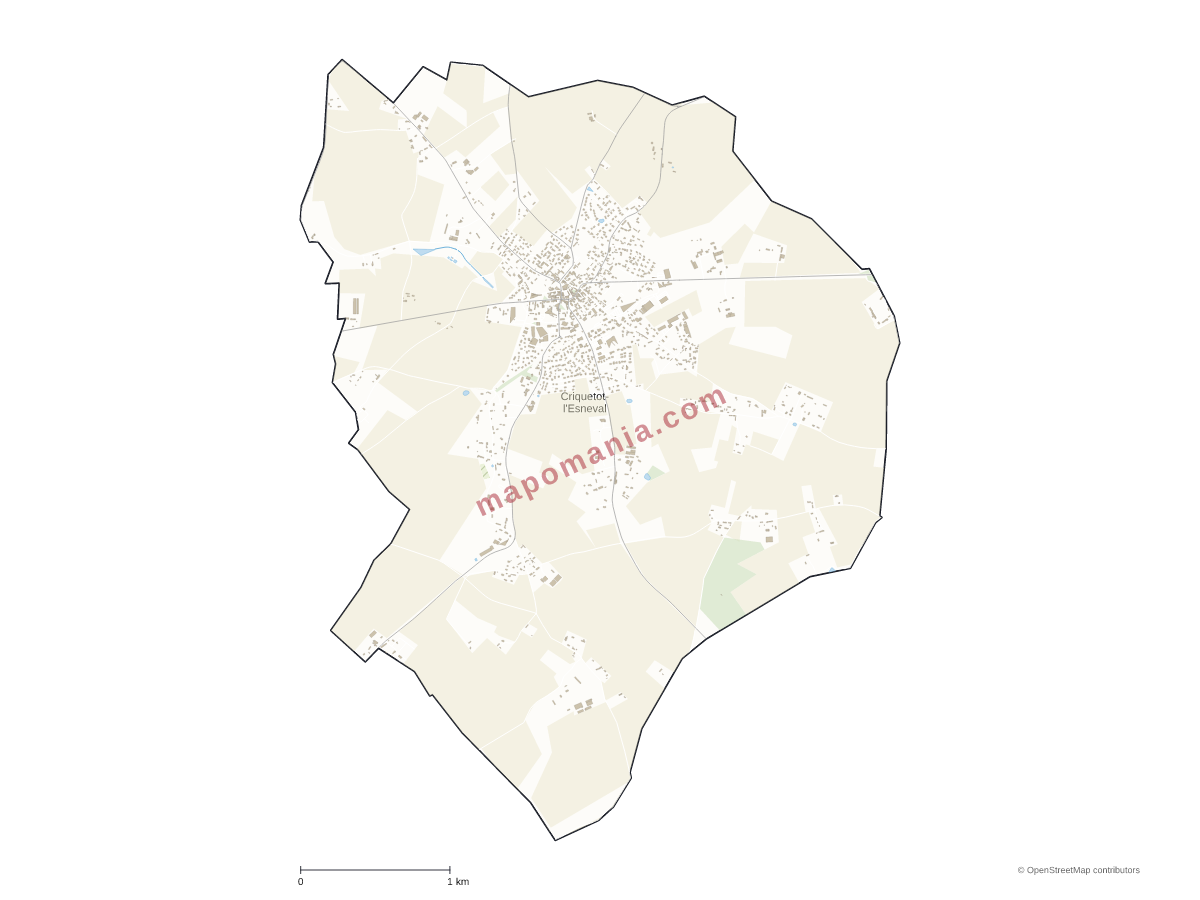 Carte de Criquetot-l'Esneval à personnaliser