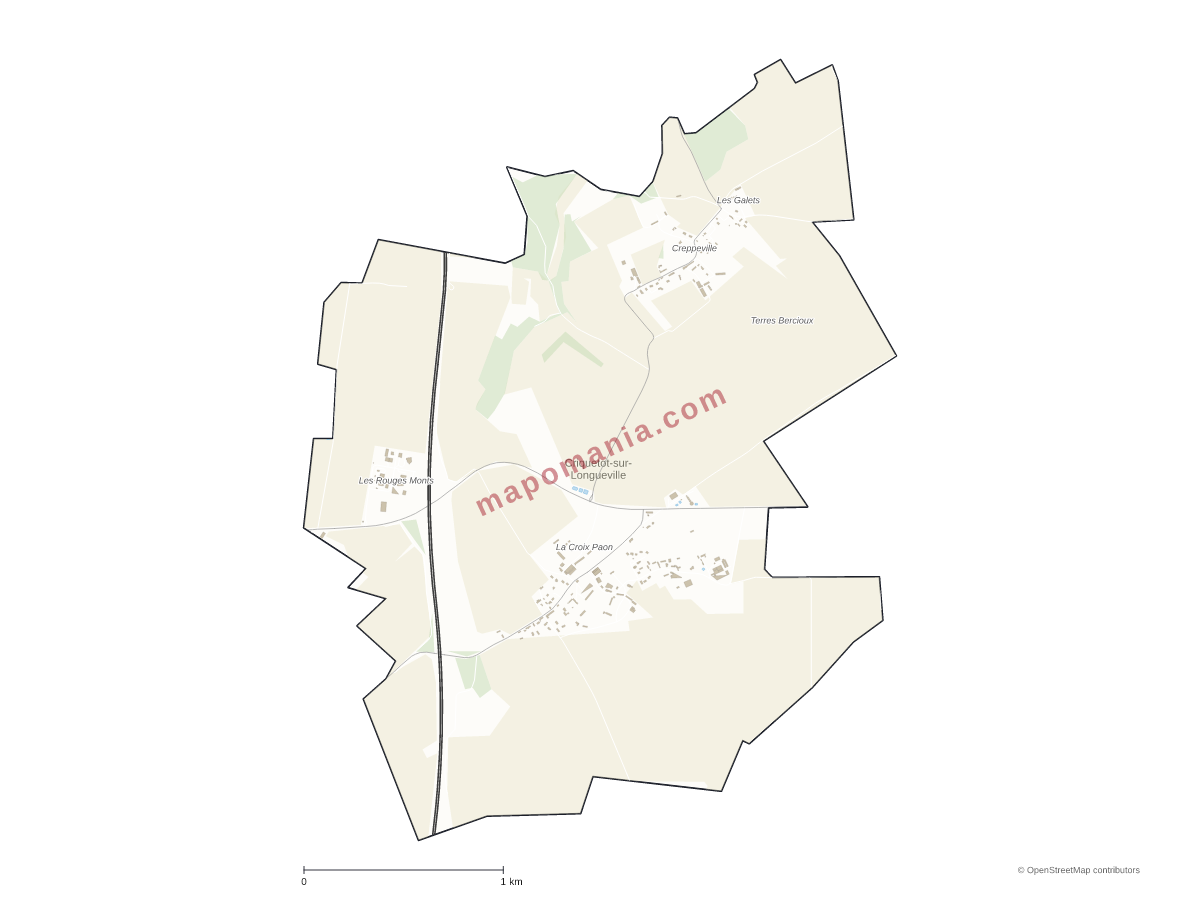 Carte de Criquetot-sur-Longueville à personnaliser