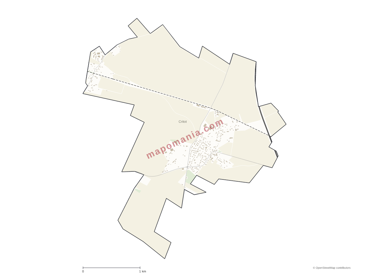 Carte de Critot à personnaliser