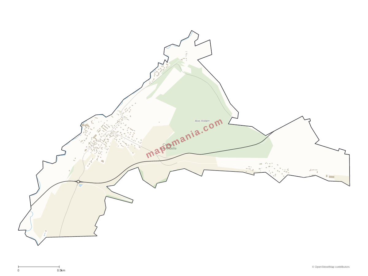 Carte de Croisy-sur-Andelle à personnaliser
