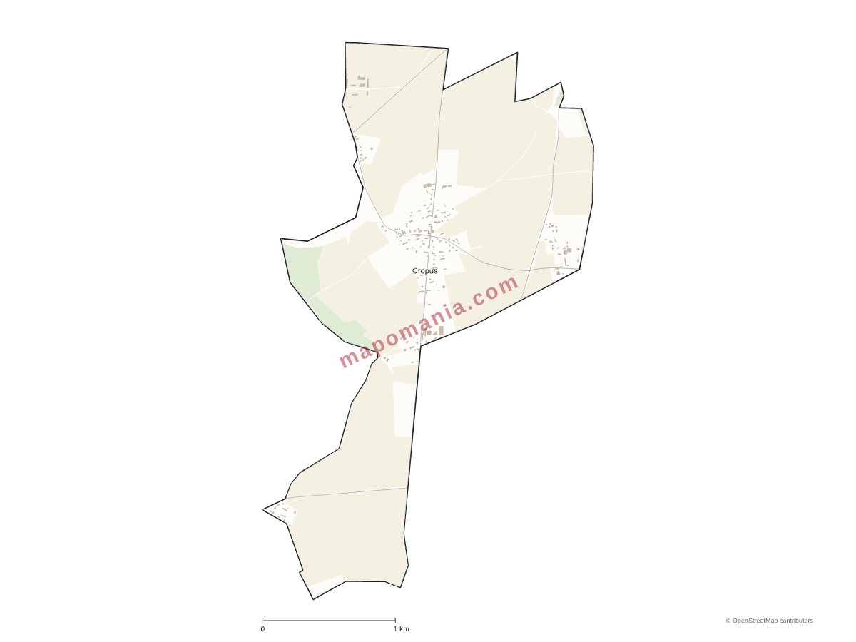 Carte de Cropus à personnaliser