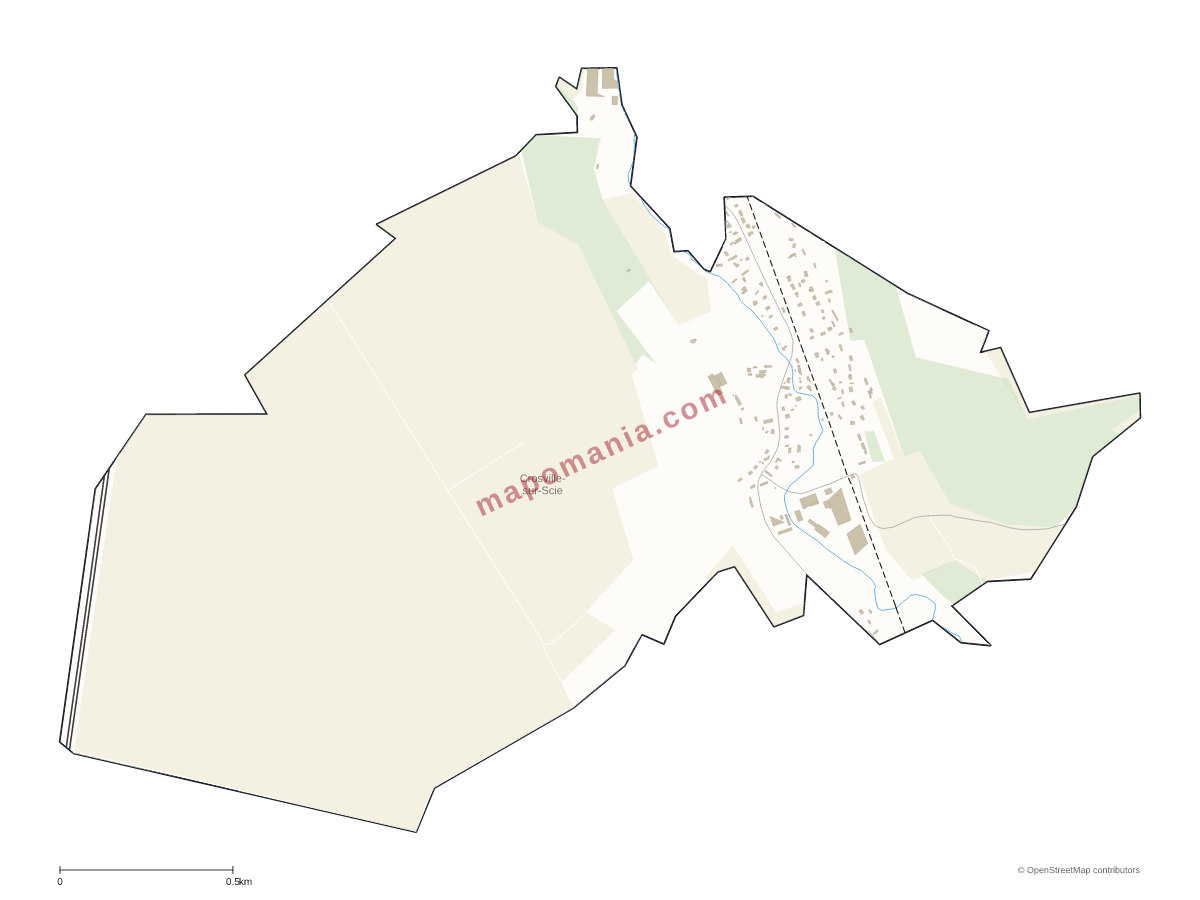 Carte de Crosville-sur-Scie à personnaliser