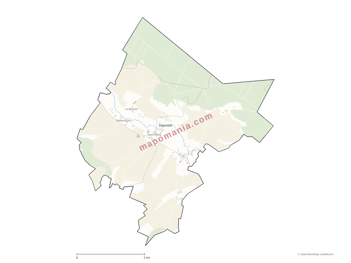 Carte de Dancourt à personnaliser