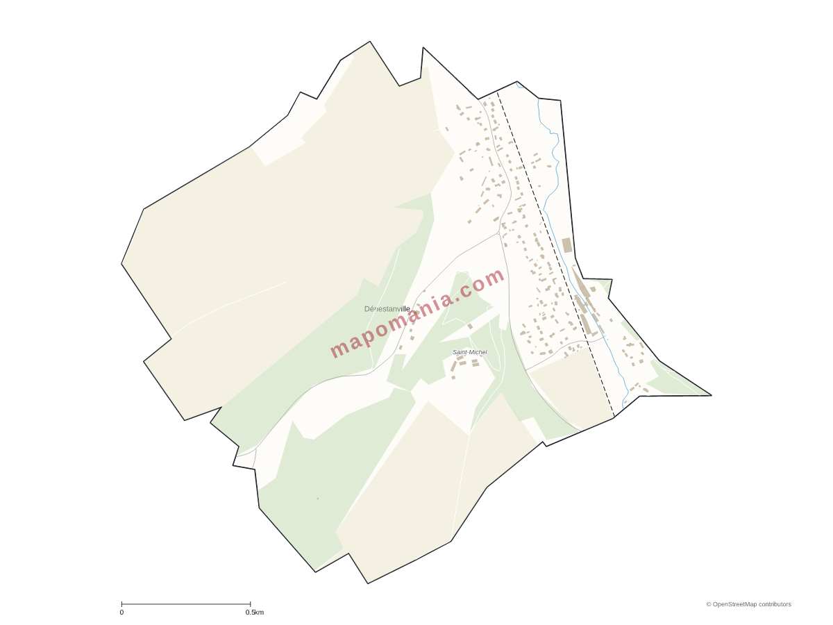 Carte de Dénestanville à personnaliser