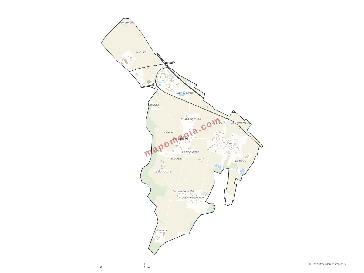 Carte de Écalles-Alix à personnaliser
