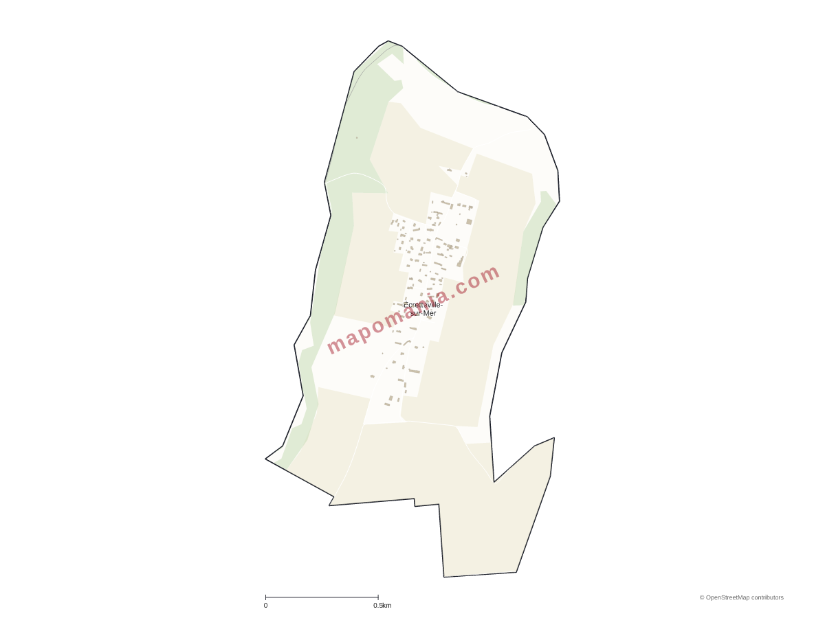 Carte de Écretteville-sur-Mer à personnaliser