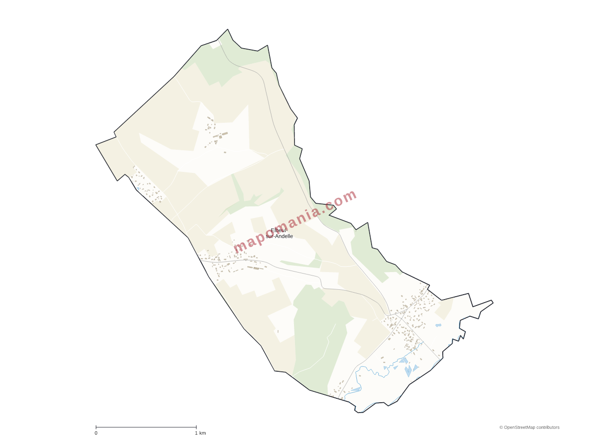 Carte de Elbeuf-sur-Andelle à personnaliser