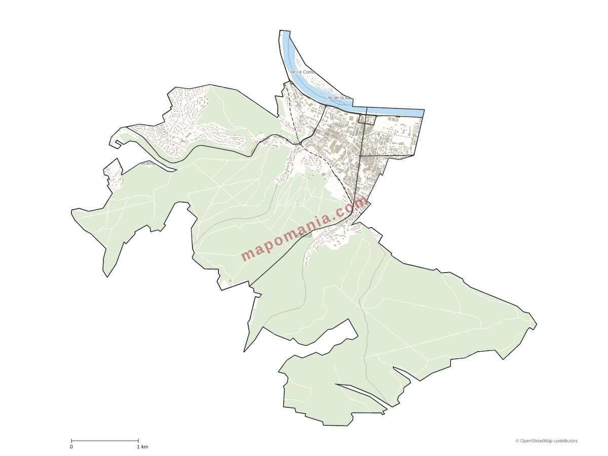 Carte de Elbeuf à personnaliser