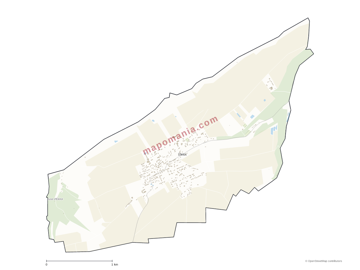 Carte de Életot à personnaliser