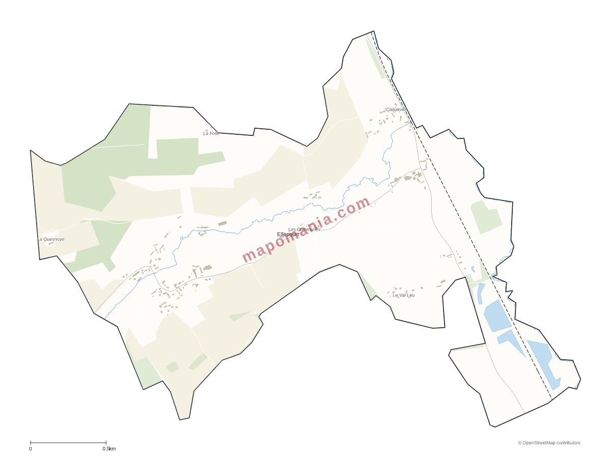 Carte de Ellecourt à personnaliser