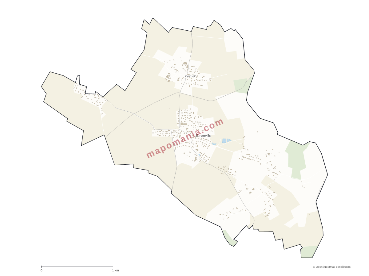 Carte de Émanville à personnaliser