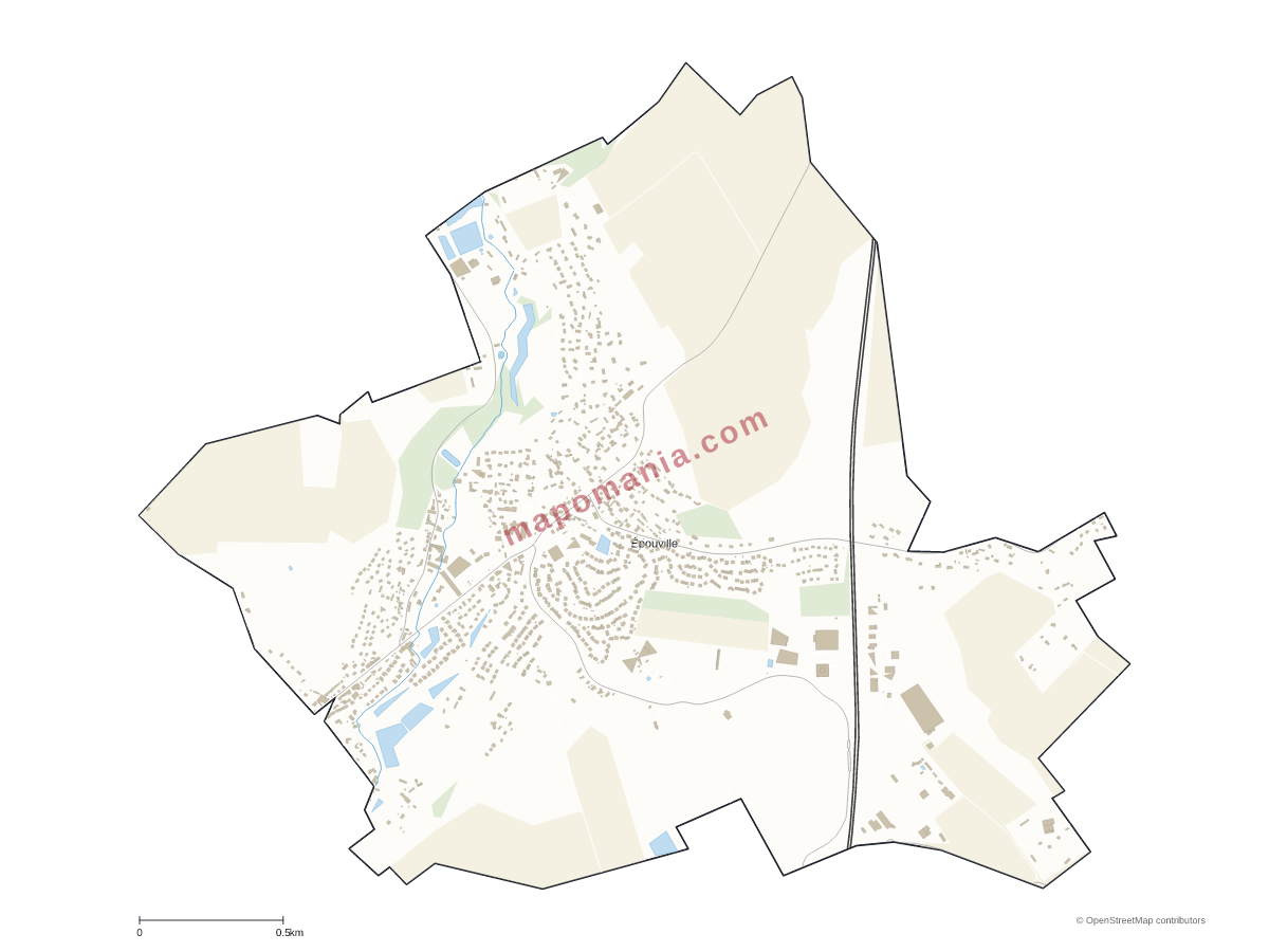 Carte de Épouville à personnaliser