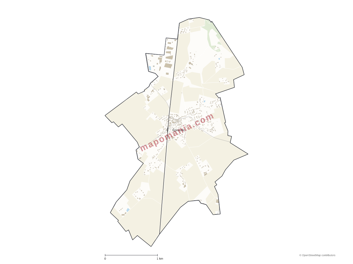 Carte de Épreville à personnaliser