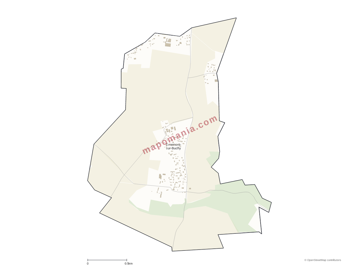 Carte de Ernemont-sur-Buchy à personnaliser