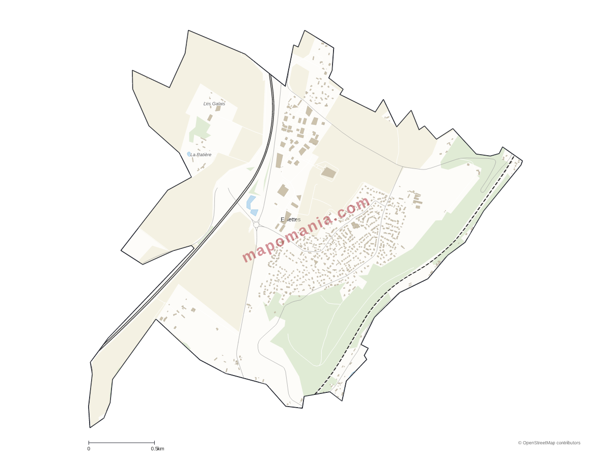 Carte de Eslettes à personnaliser