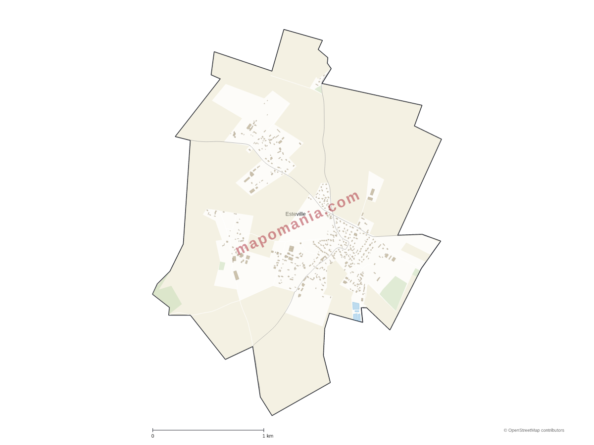 Carte de Esteville à personnaliser