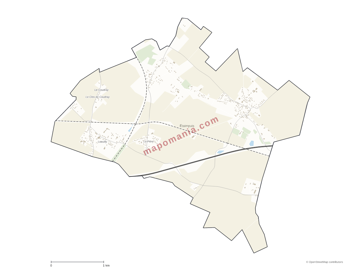 Carte de Étaimpuis à personnaliser