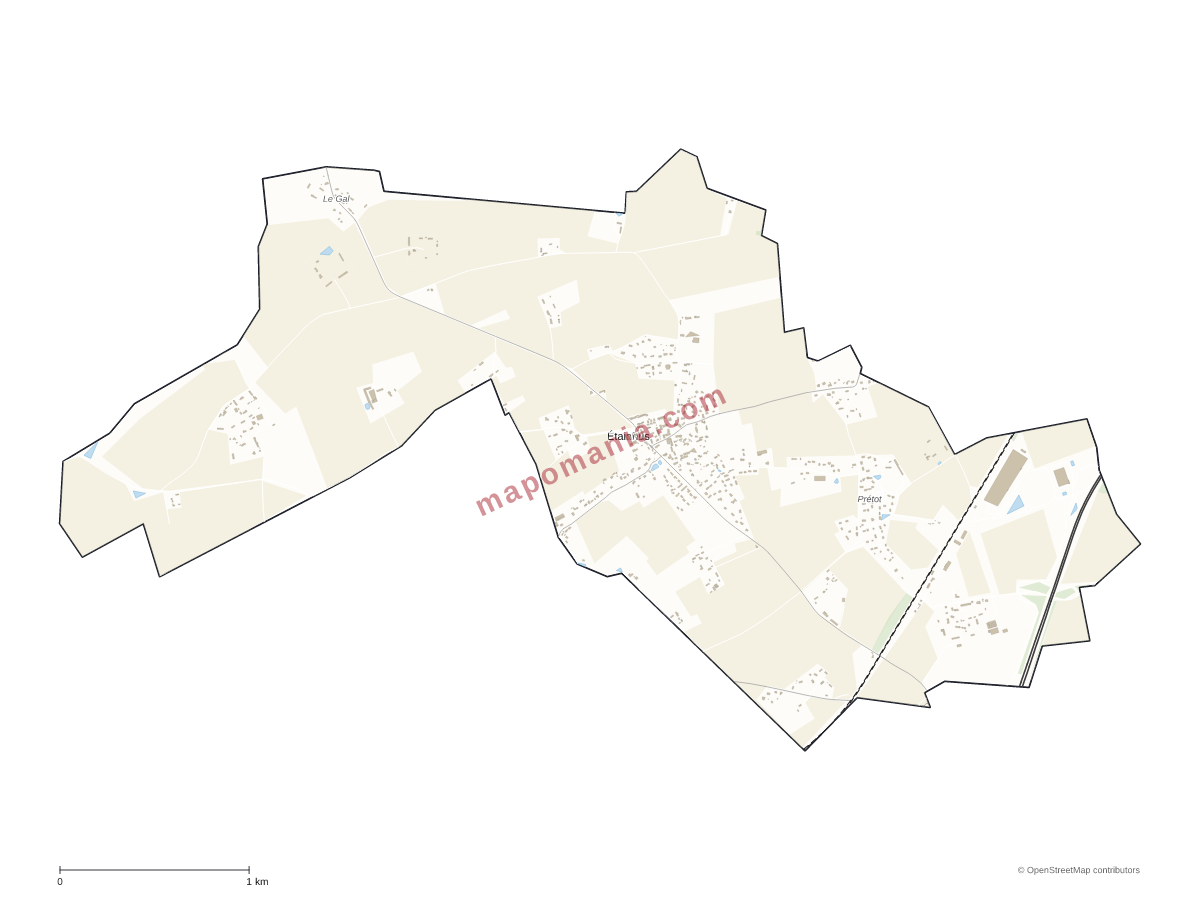Carte de Étainhus à personnaliser