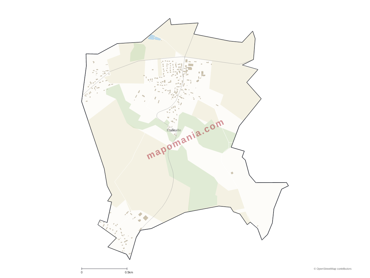 Carte de Étalleville à personnaliser