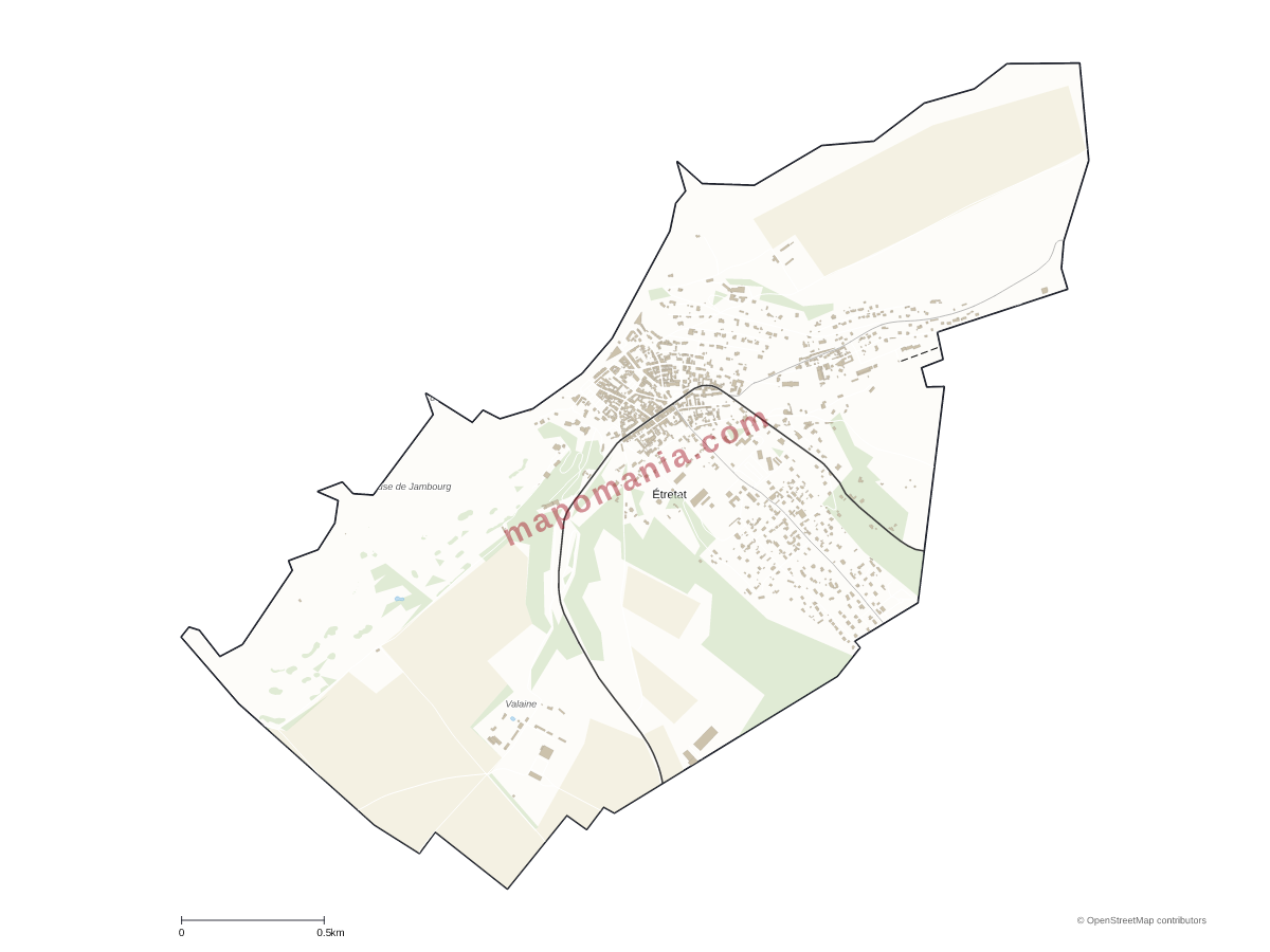 Carte de Étretat à personnaliser