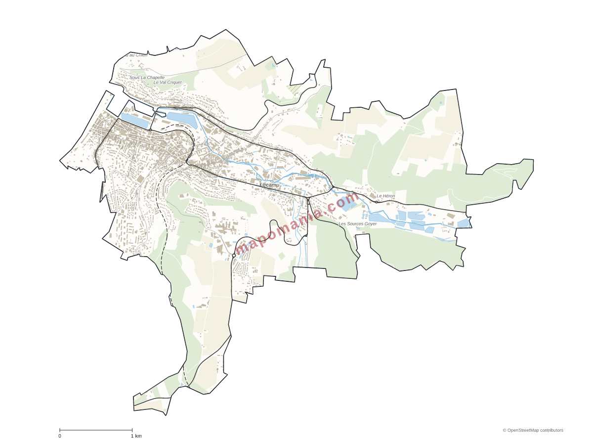 Carte de Fécamp à personnaliser