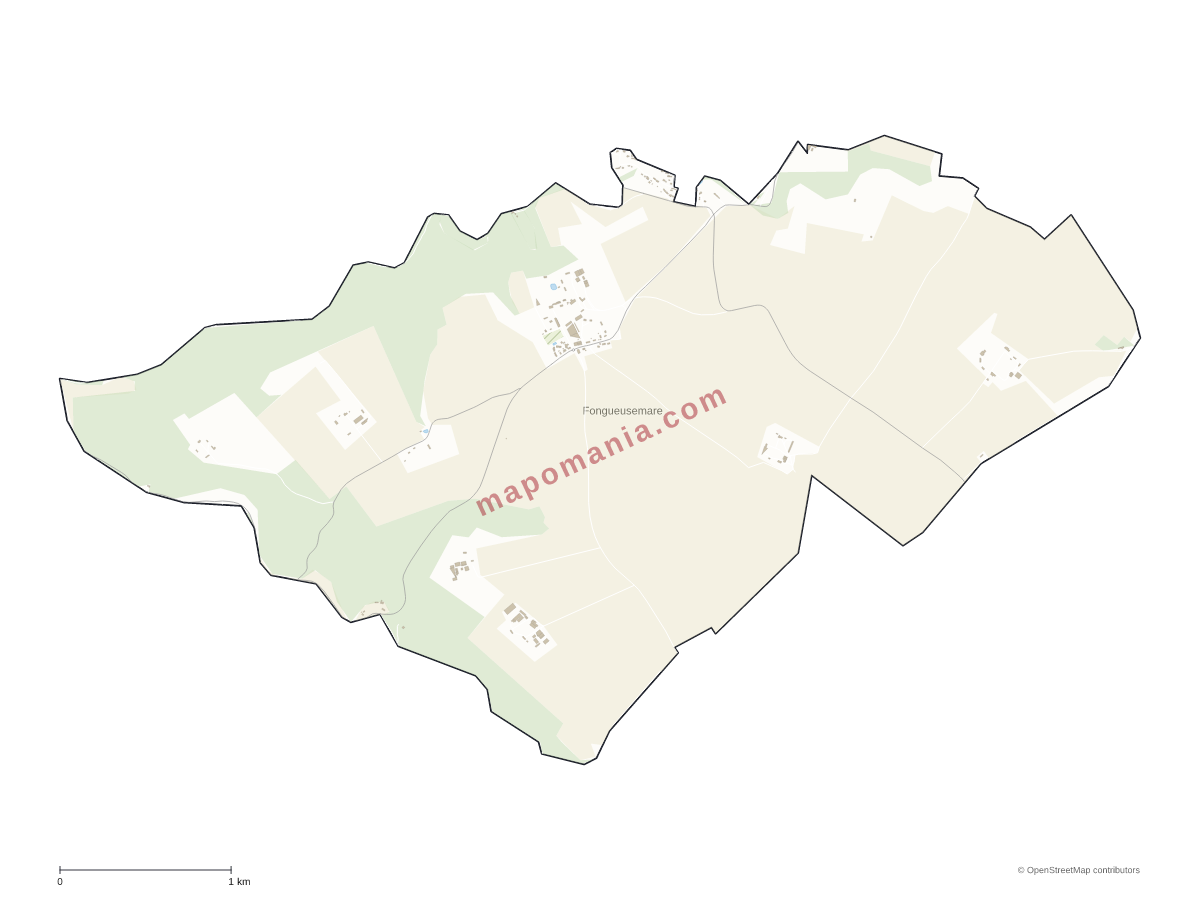 Carte de Fongueusemare à personnaliser