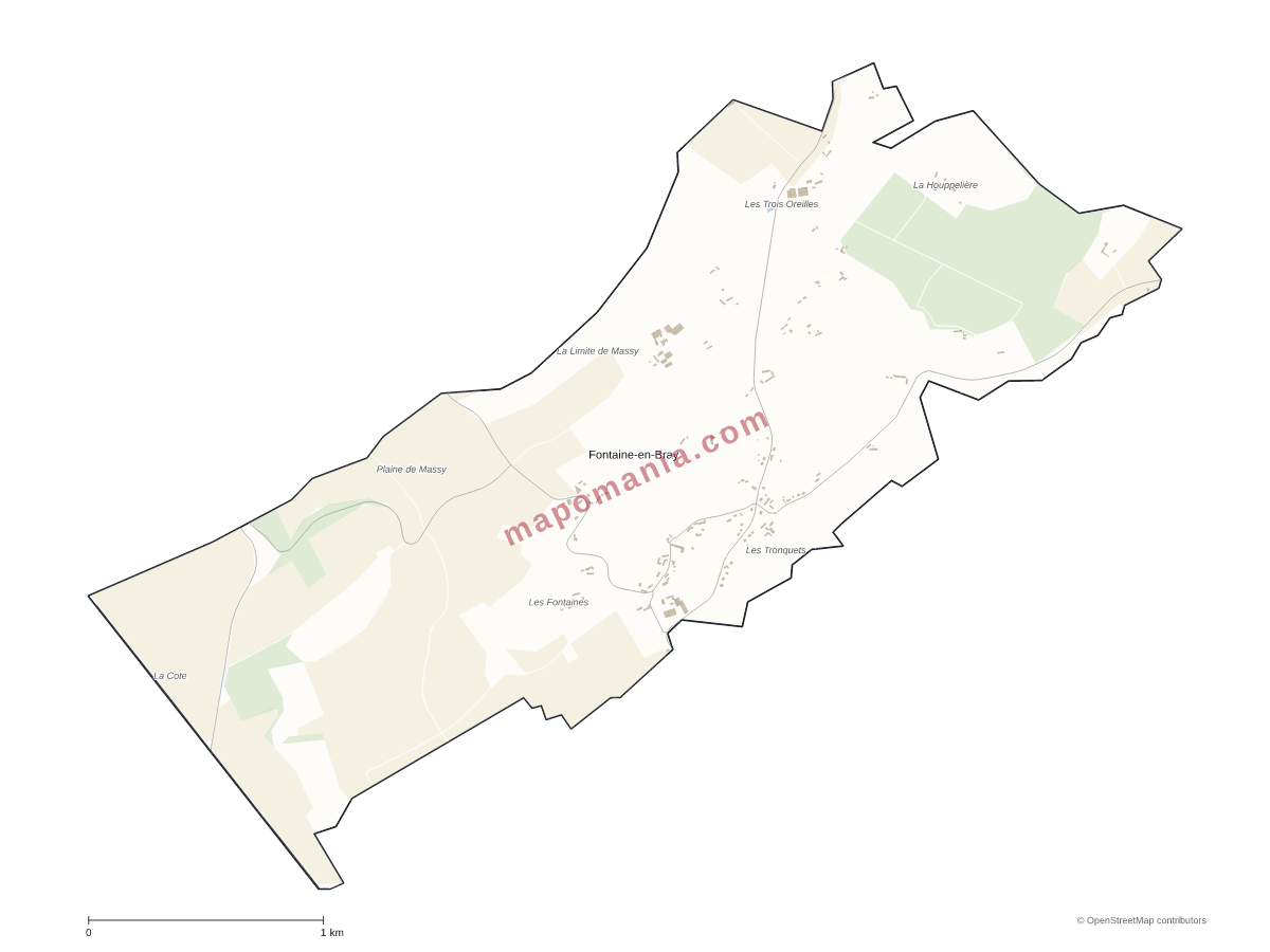 Carte de Fontaine-en-Bray à personnaliser