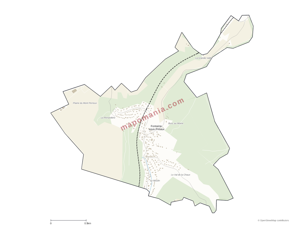 Carte de Fontaine-sous-Préaux à personnaliser