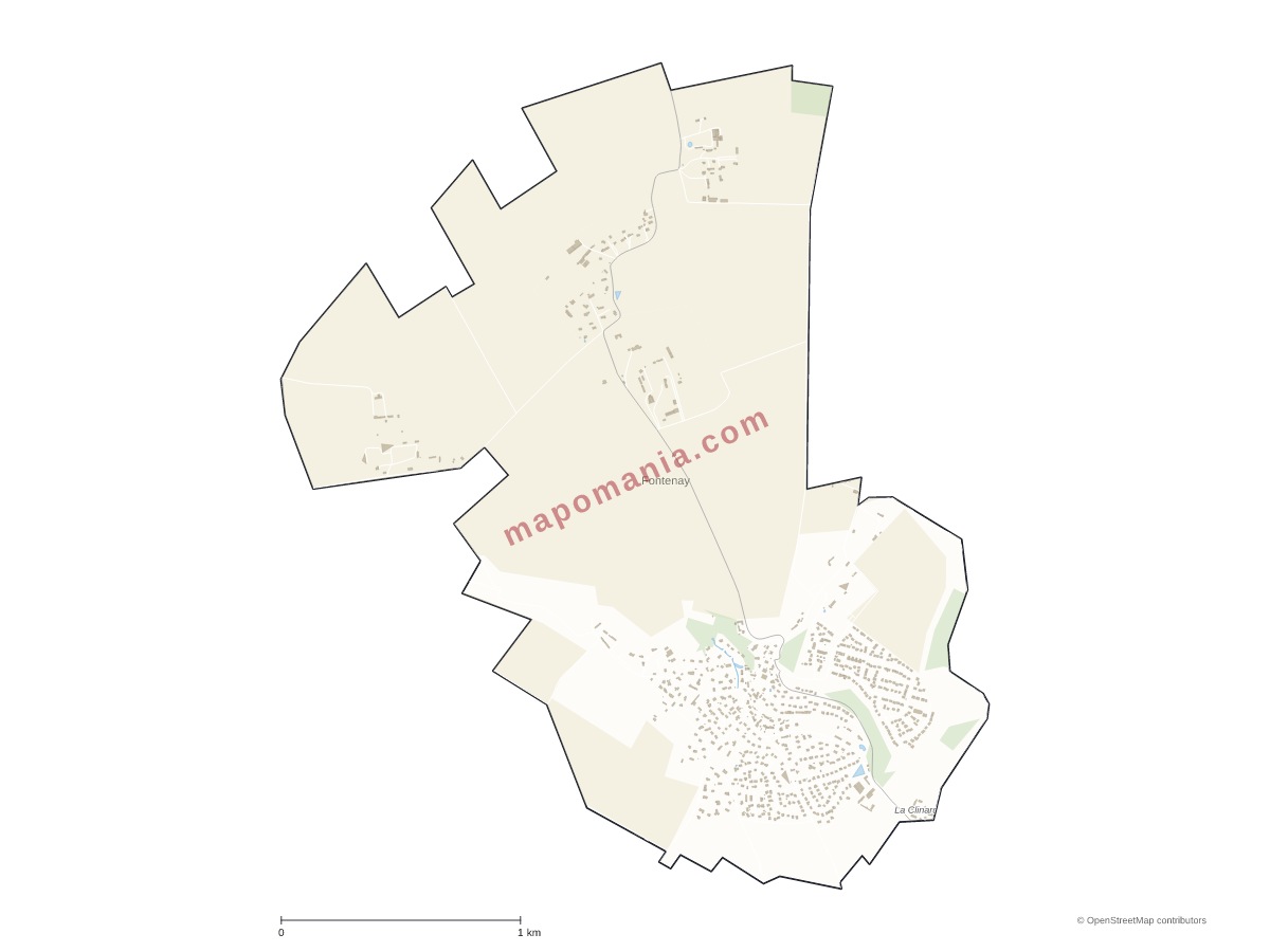 Carte de Fontenay à personnaliser