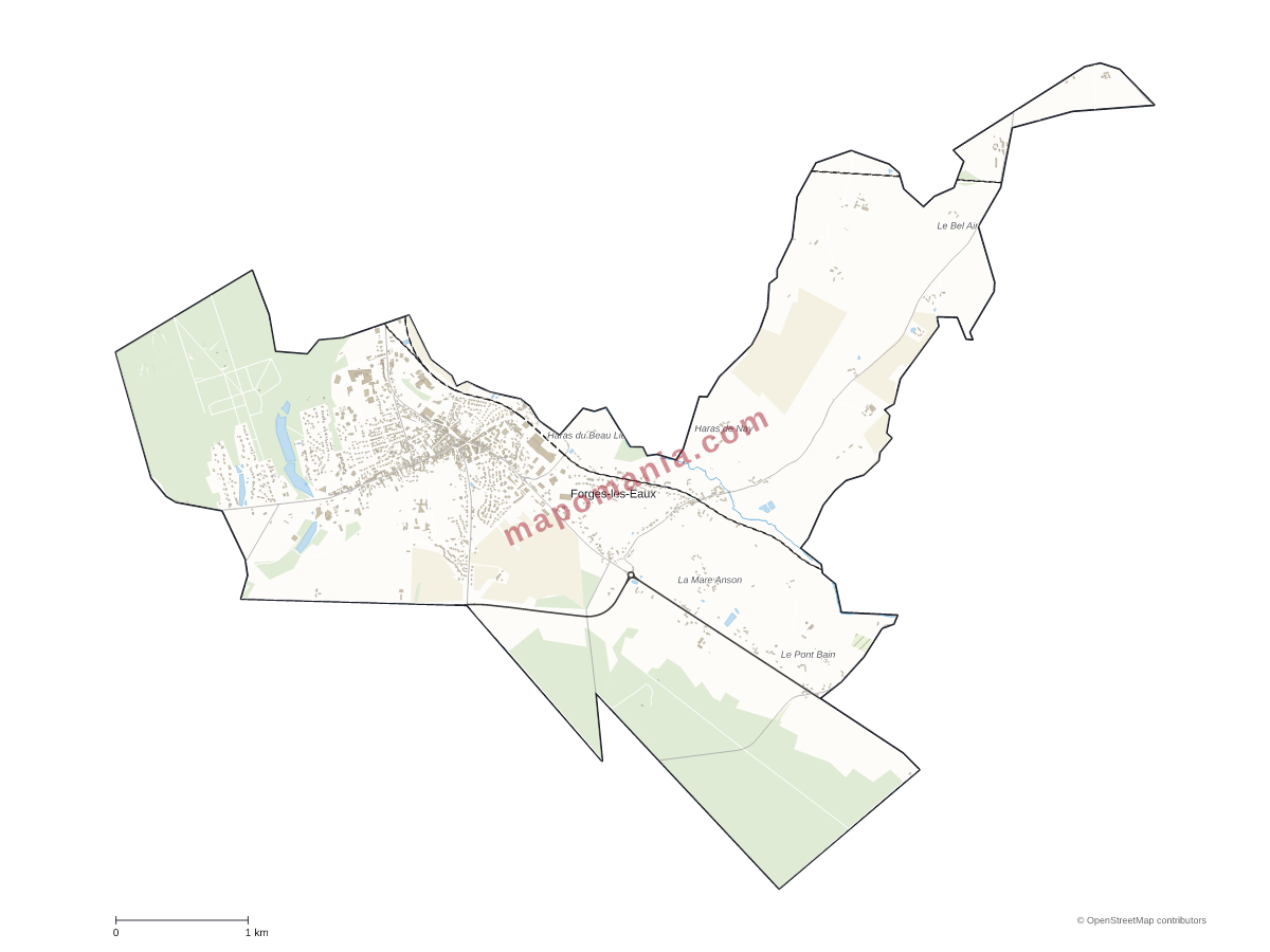 Carte de Forges-les-Eaux à personnaliser