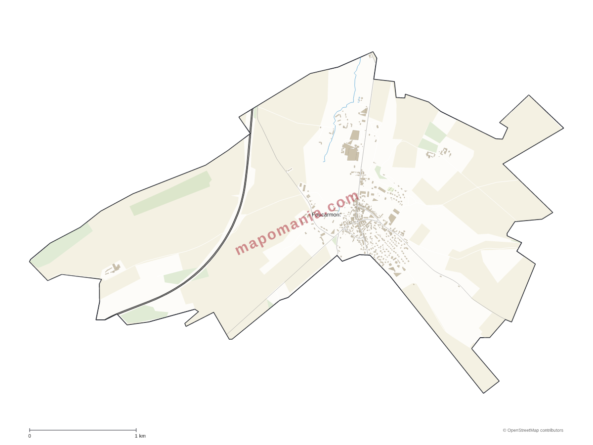 Carte de Foucarmont à personnaliser