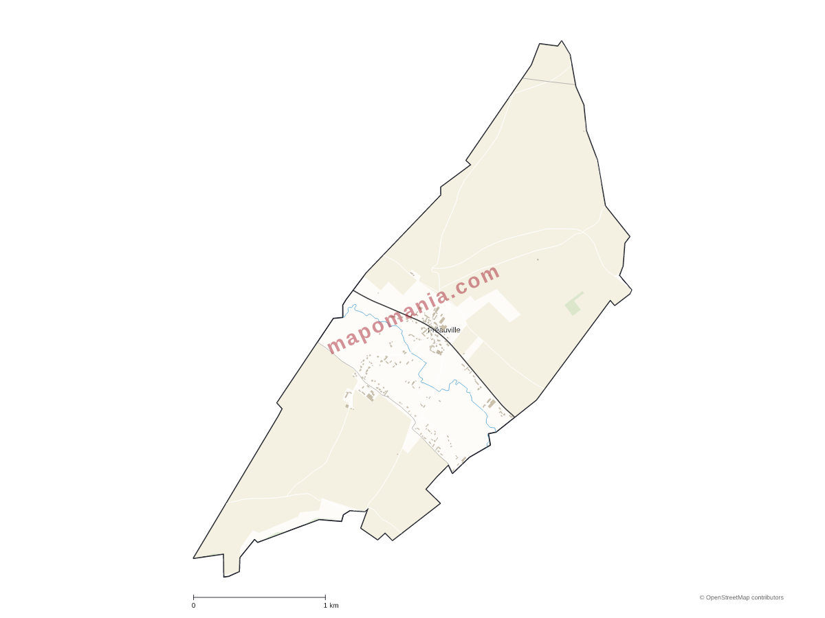Carte de Fréauville à personnaliser