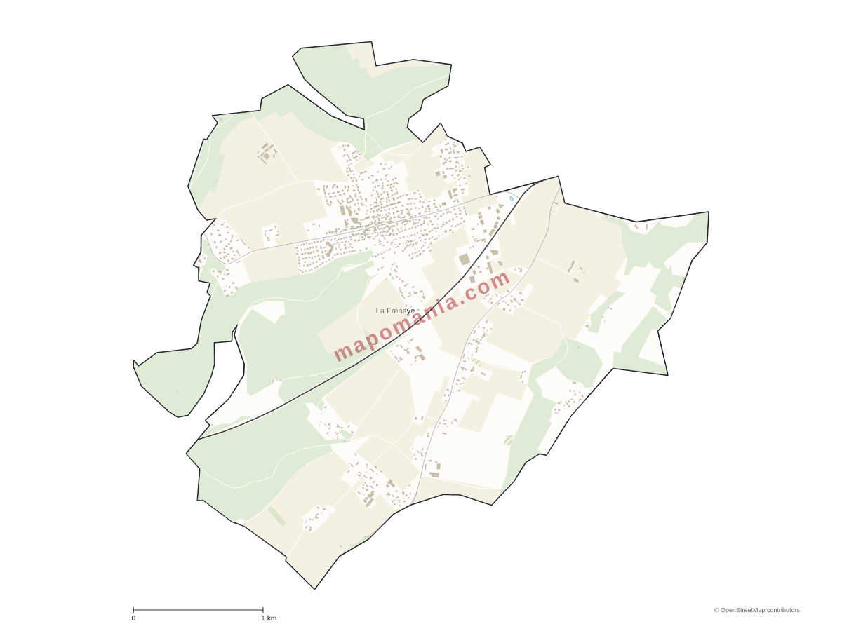 Carte de La Frénaye à personnaliser