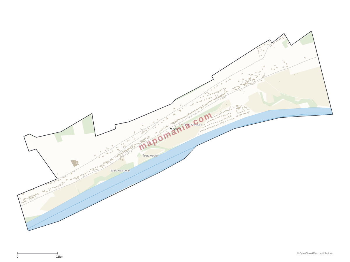 Carte de Freneuse à personnaliser