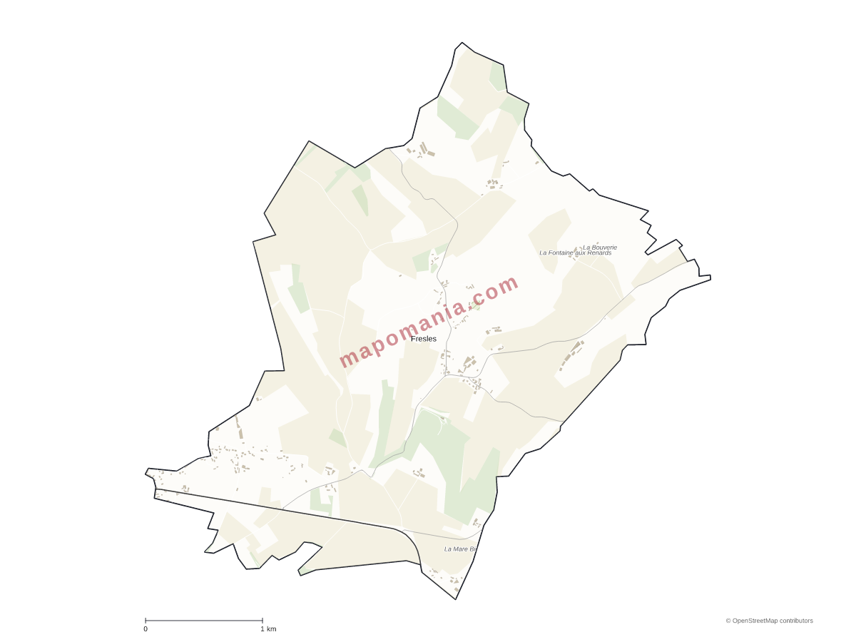 Carte de Fresles à personnaliser